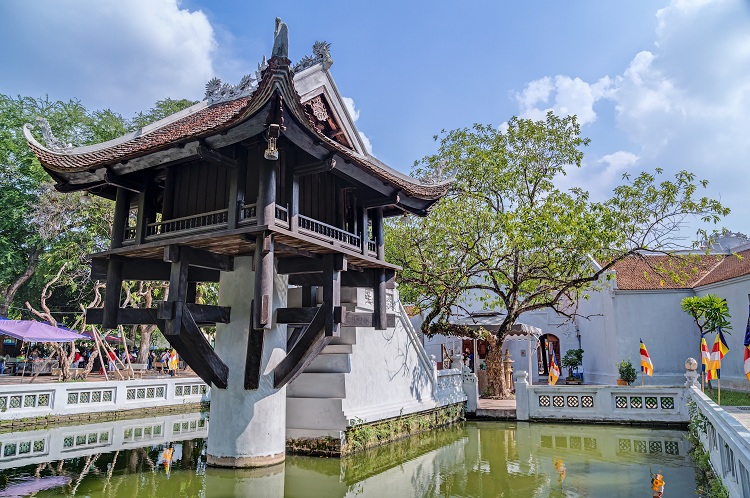 one pillar pagoda hanoi lotus architecture